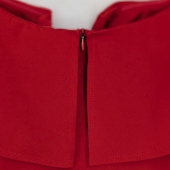 Lulu's Power of Love Red Strapless Jumpsuit Fitted Flared Leg NWT MED - Picture 8 of 16